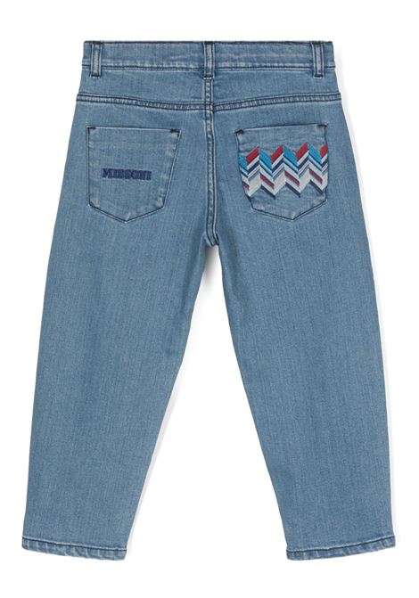 Pantaloni Missoni Kids affusolati con ricamo a zig zag MISSONI | PANTALONI E JEANS | MV6P90-D0004600