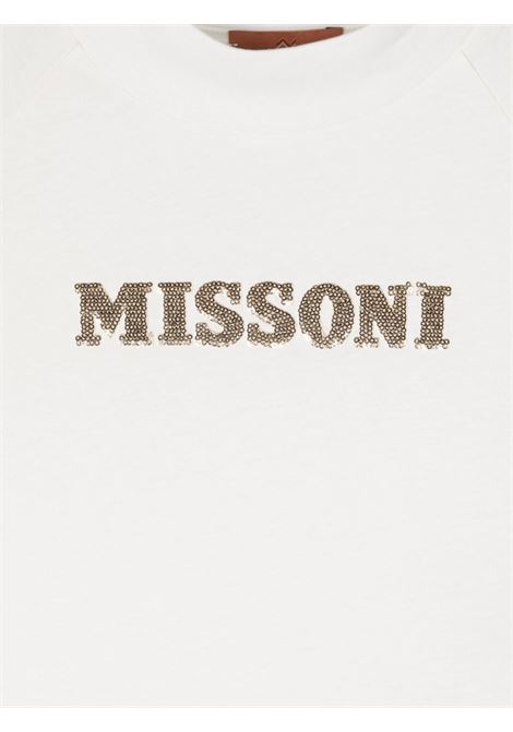 T-shirt Missoni con logo paillettes MISSONI | T-SHIRT E POLO | MV8B21-J0177101OR
